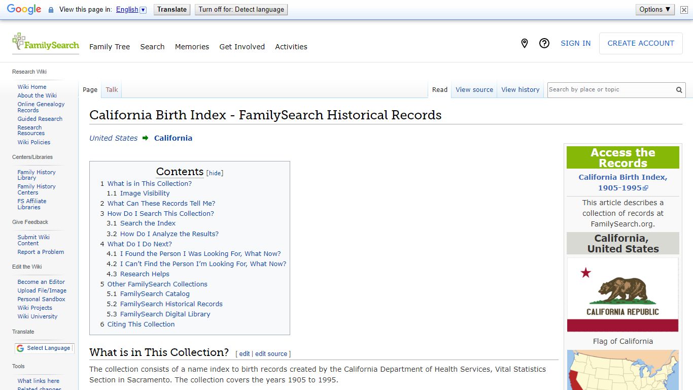 California Birth Index - FamilySearch Historical Records